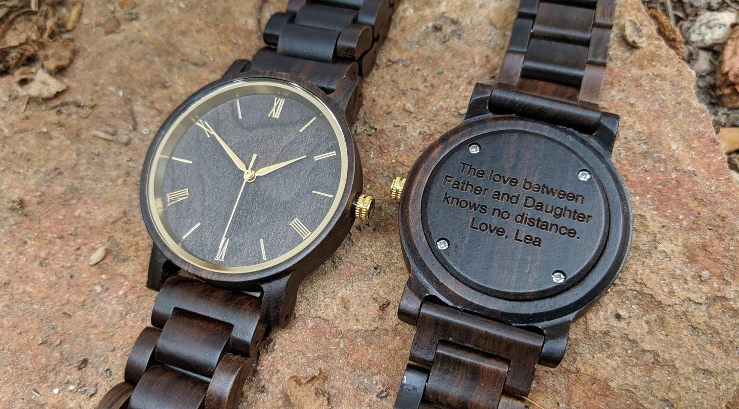 Groomsmen Set Of 11 Wooden Watches - Ebony Arce
