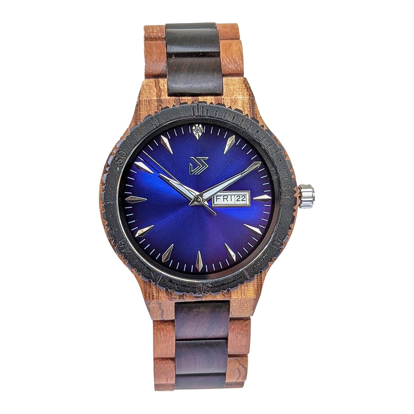 Groomsmen Set of 6  Wooden Watch Justo | Blue