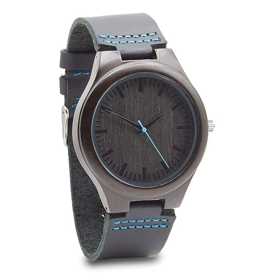 Groomsmen Set Of 6 Wooden Watches - Blue Energico