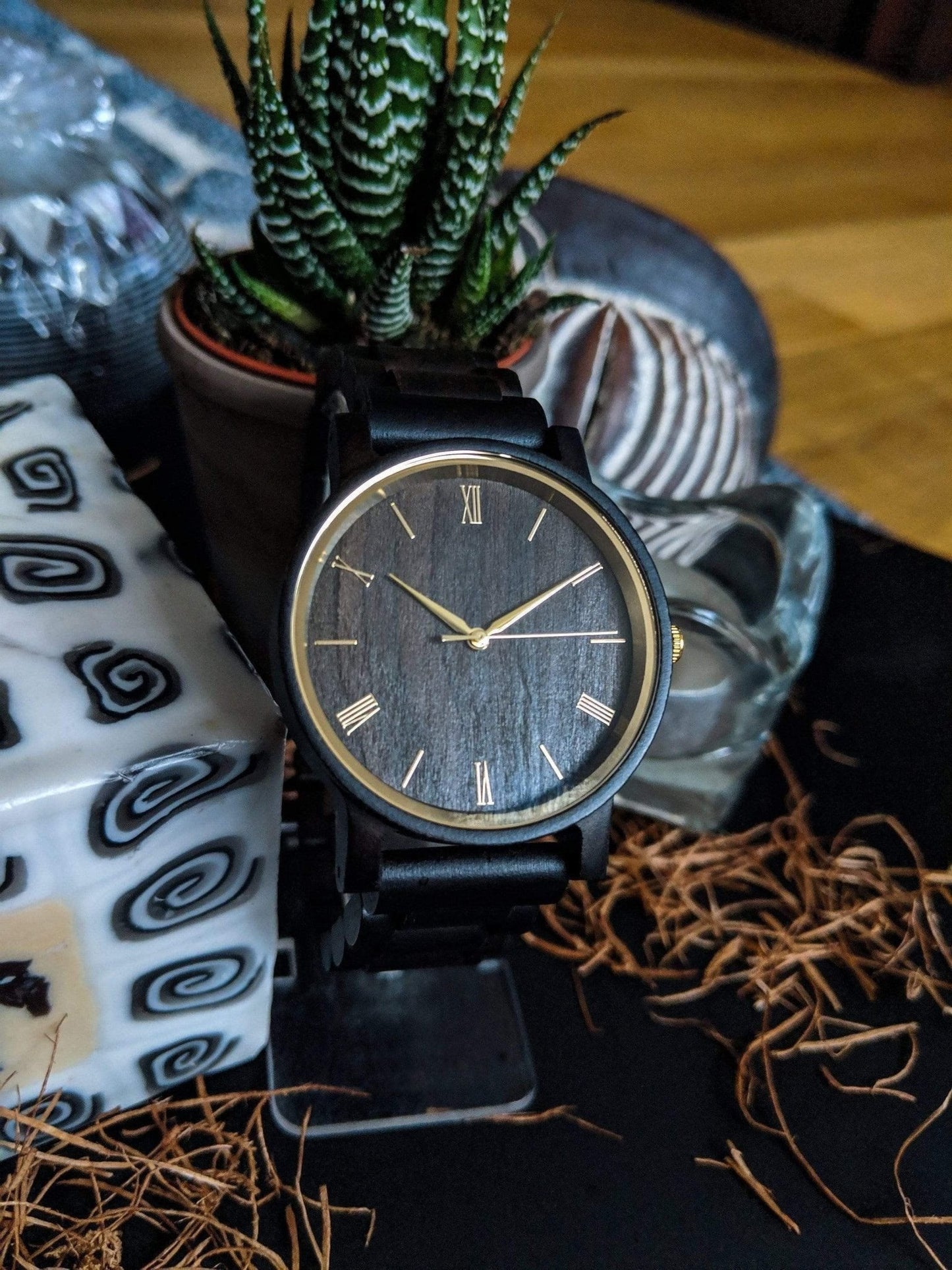 Groomsmen Set Of 6 Wooden Watches - Ebony Arce