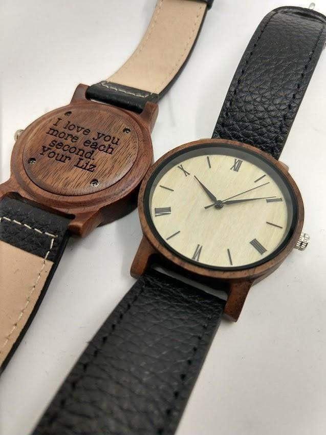 Groomsmen Set Of 9 Wooden Watches Walnut Arce