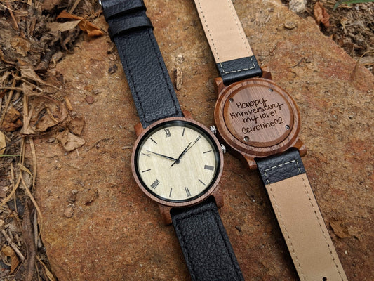 Groomsmen Set Of 9 Wooden Watches Walnut Arce
