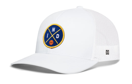 Indiana Trucker Hat  |  IND X Basketball Snapback