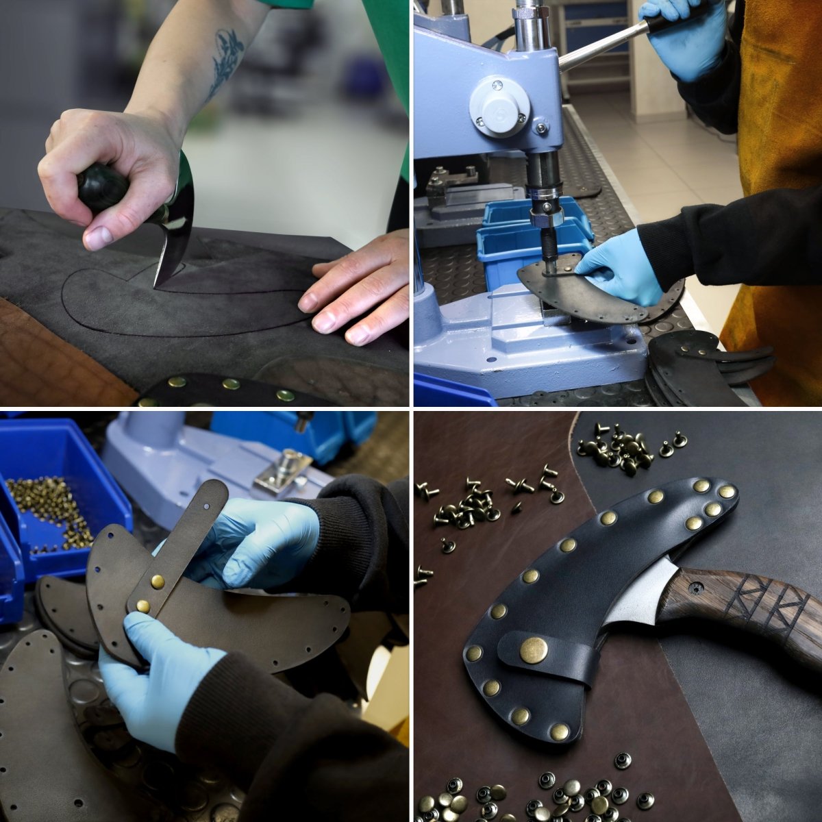 Handmade tomahawk "Dakuri" with tribal engraving