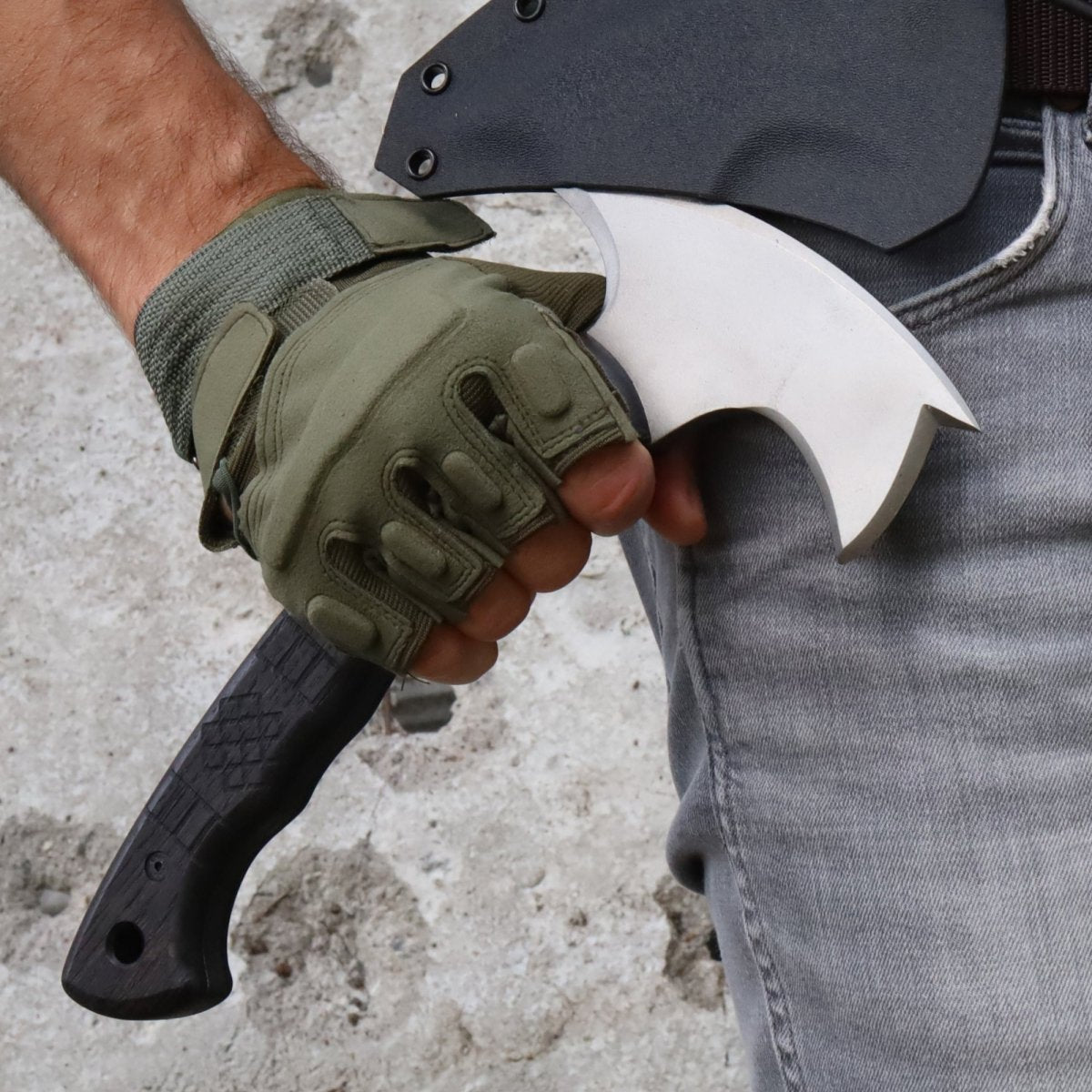 Handmade tomahawk "Dakuri" with tribal engraving