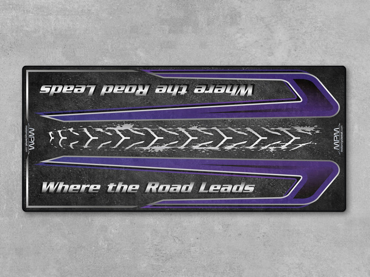 MPM Motorcycle Mat for Touring Motorcycle "Where the Road Leads" - MM4314