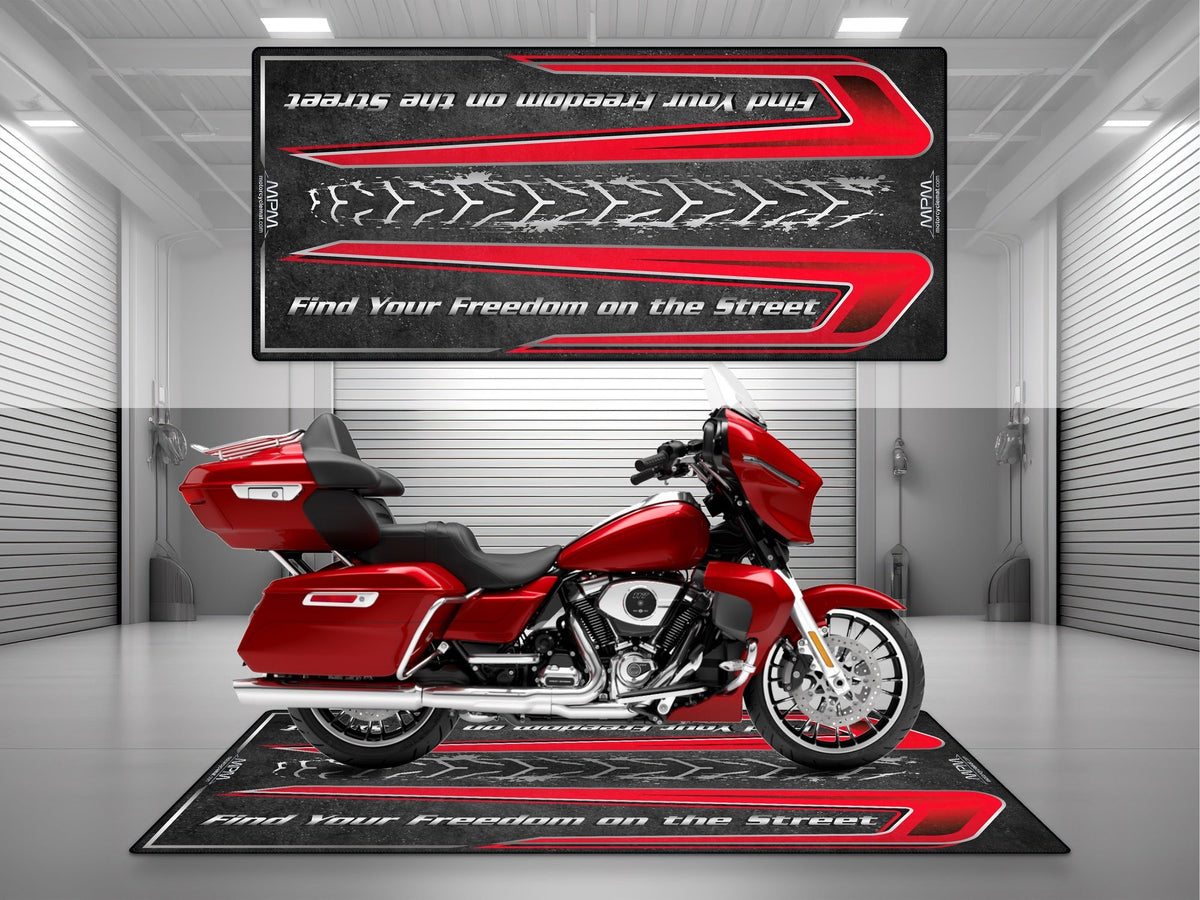 MPM Motorcycle Mat for Touring Motorcycle "Find Your Freedom on the Street" - MM4313