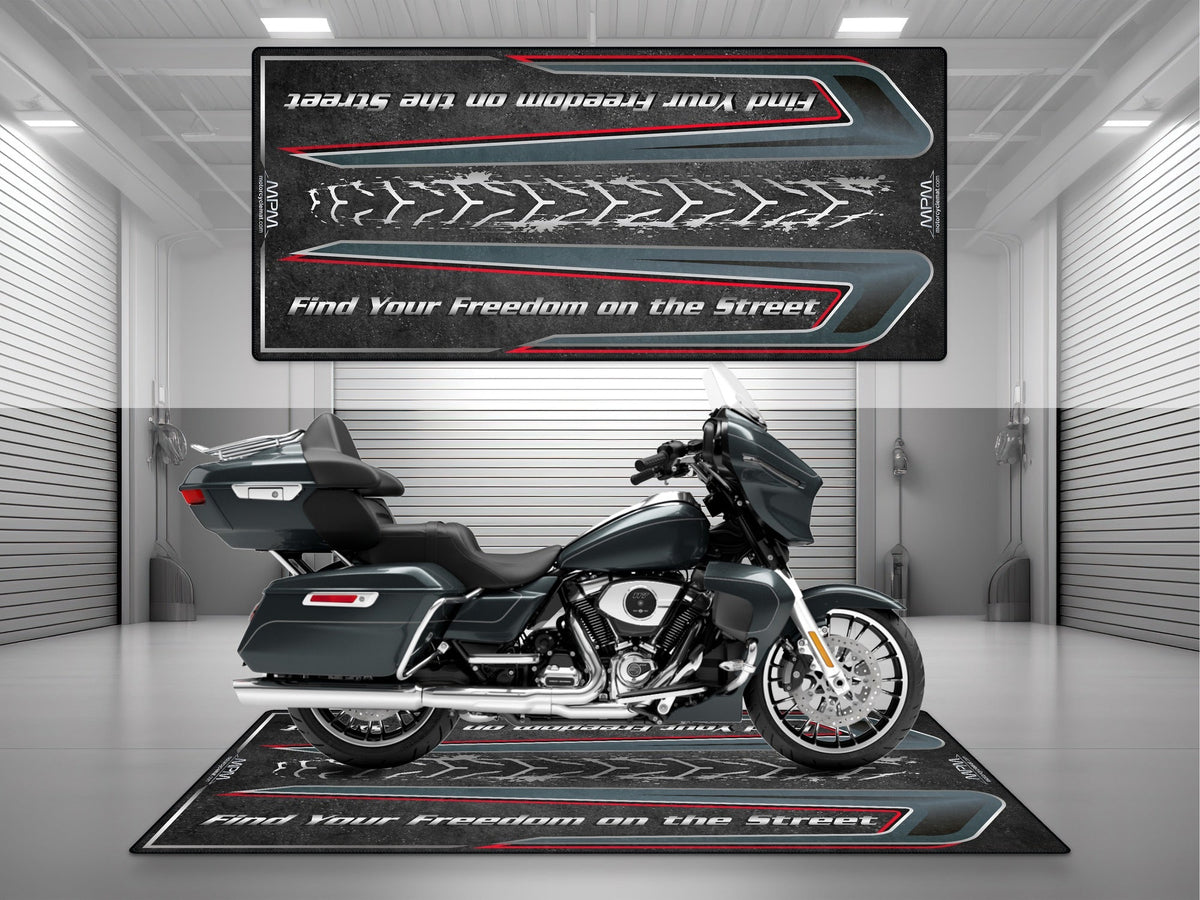 MPM Motorcycle Mat for Touring Motorcycle "Find Your Freedom on the Street" - MM4313