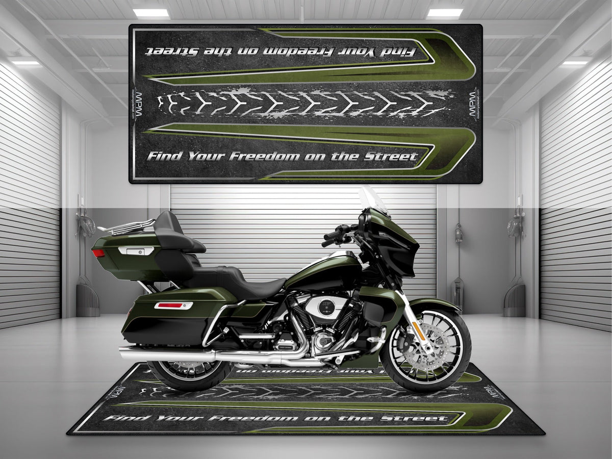 MPM Motorcycle Mat for Touring Motorcycle "Find Your Freedom on the Street" - MM4313