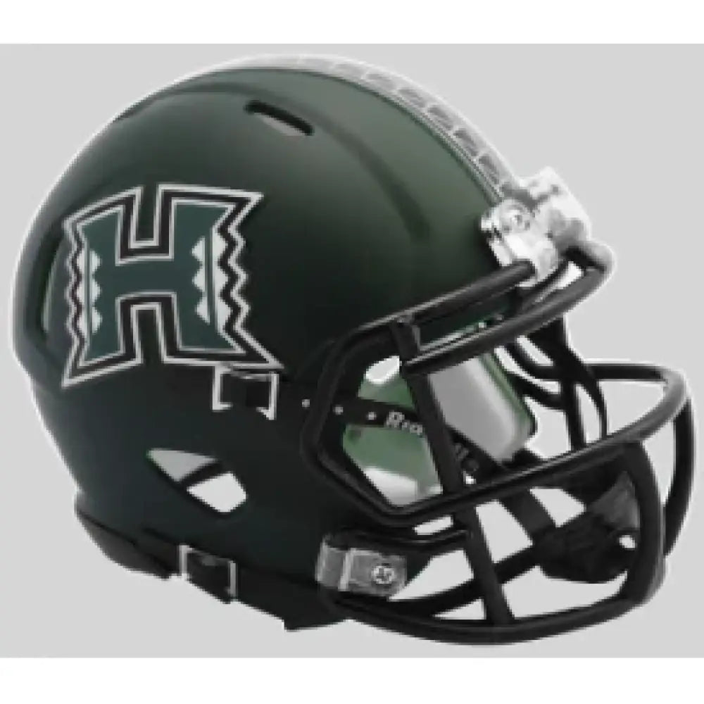 Hawaii Warriors NCAA Mini Speed Football Helmet Matte Green - NCAA