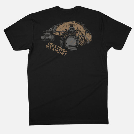 LIFES TOUGH GET A HELMET TEE
