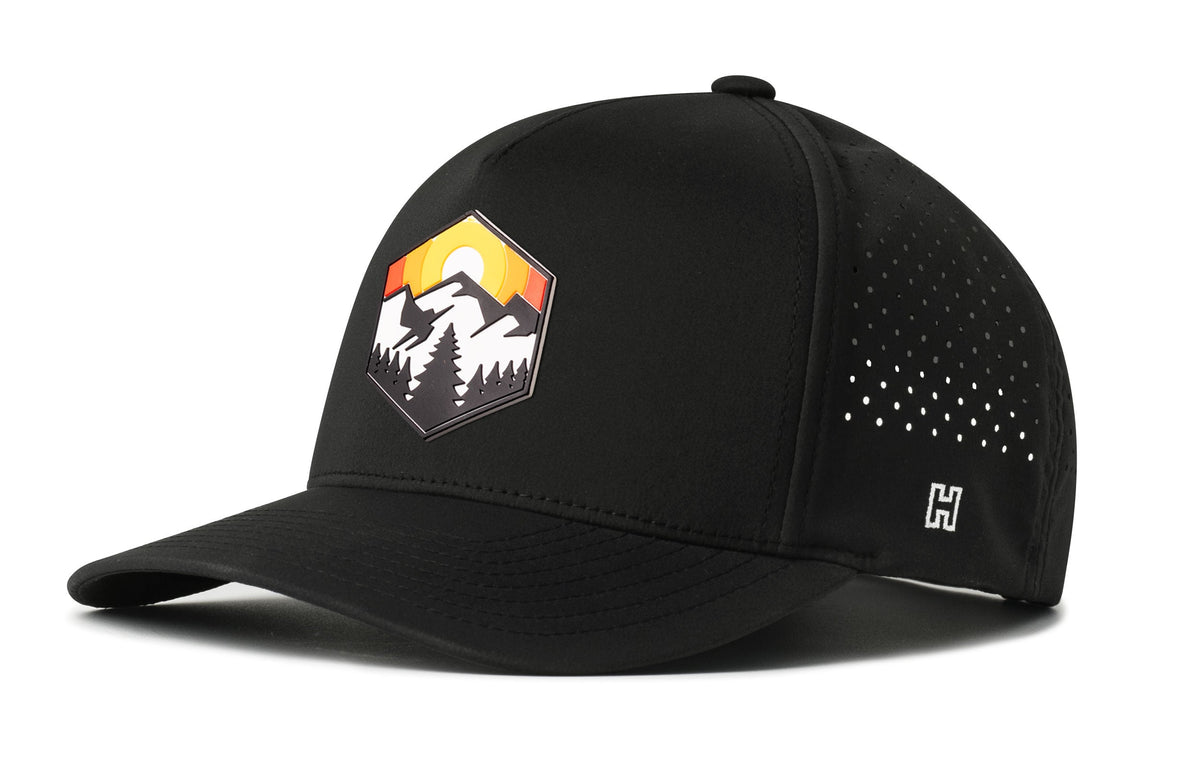 Hexagon Mountain Trees Performance 5-Panel Hat  |  Outdoors Flexfit Snapback