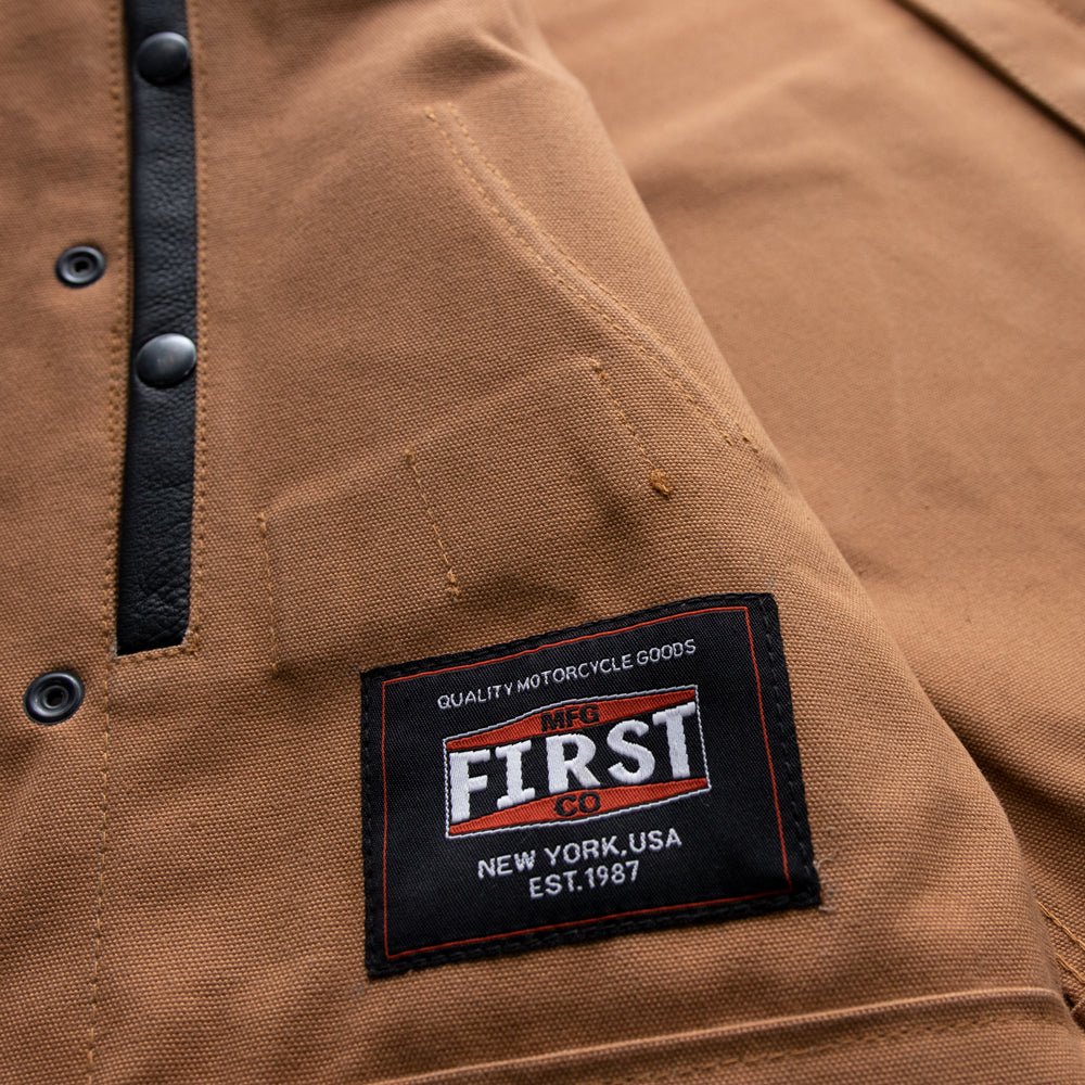 Hunt Club Motorcycle Leather Canvas Vest