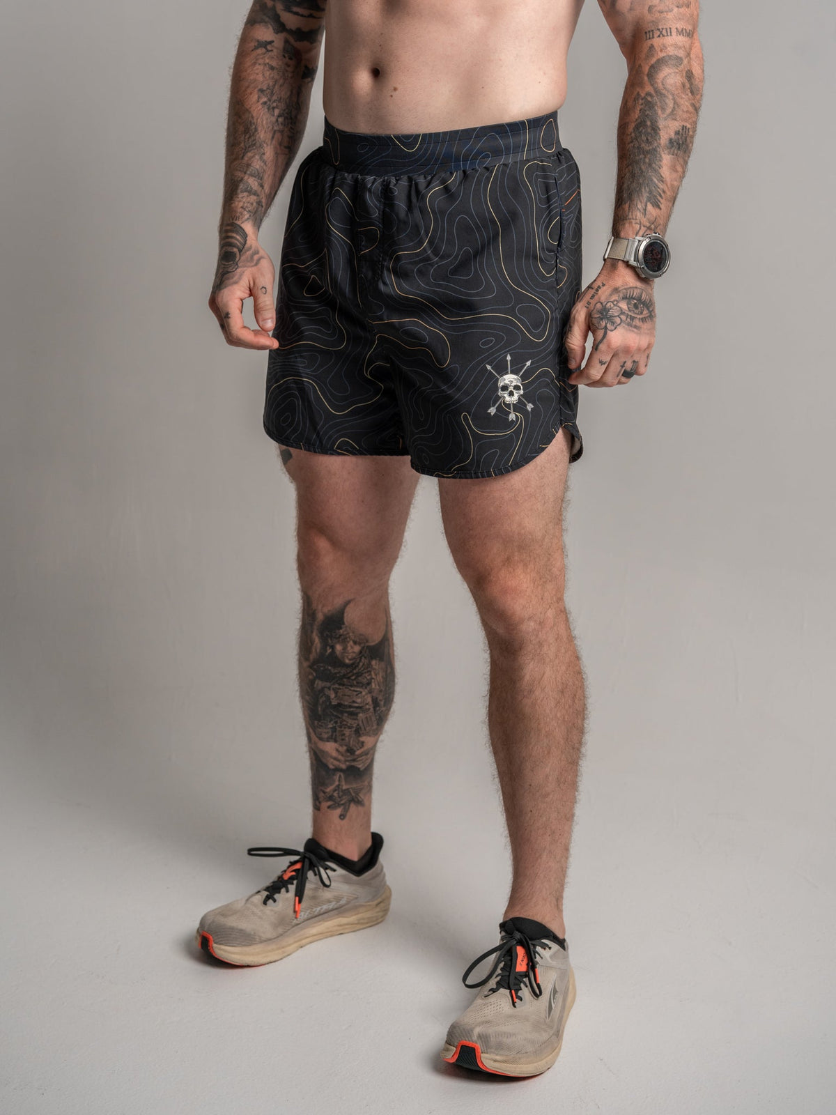 MEN'S | HYBRID SHORT : MIDNIGHT TOPO