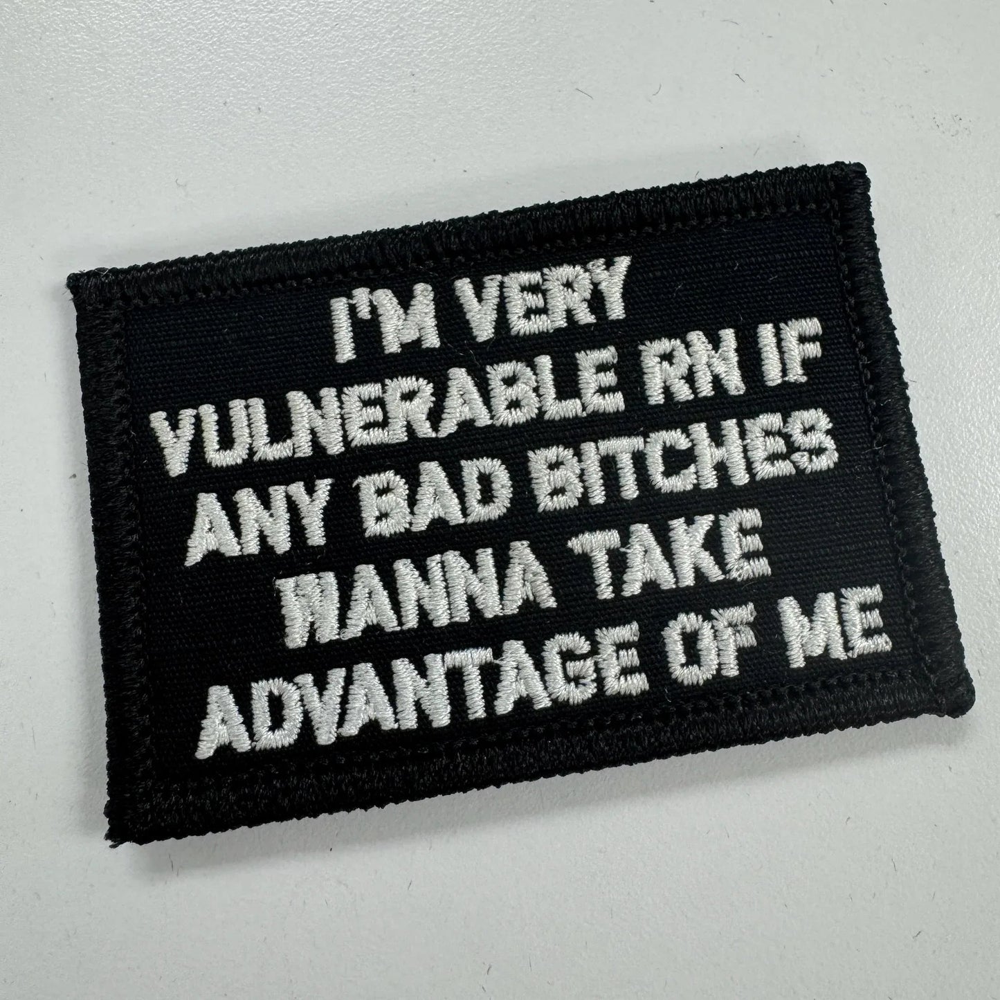 As Seen on Socials - I'm Very Vulnerable RN If Any Bad Bitches Wanna Take Advantage of Me - Black w/Silver