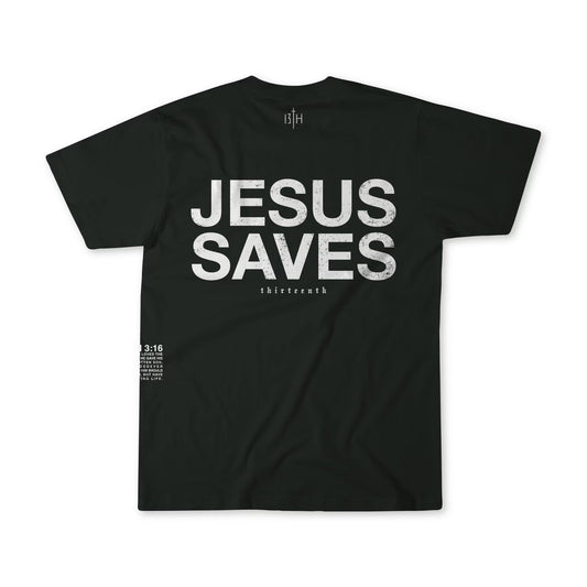 Youth Jesus Saves Black Tee