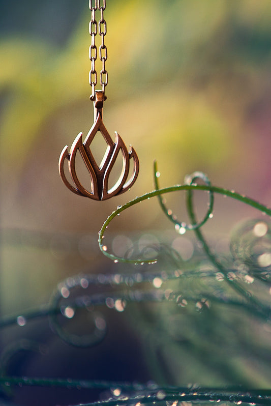 RENEWAL Lotus Flower of Grace Necklace - Bronze