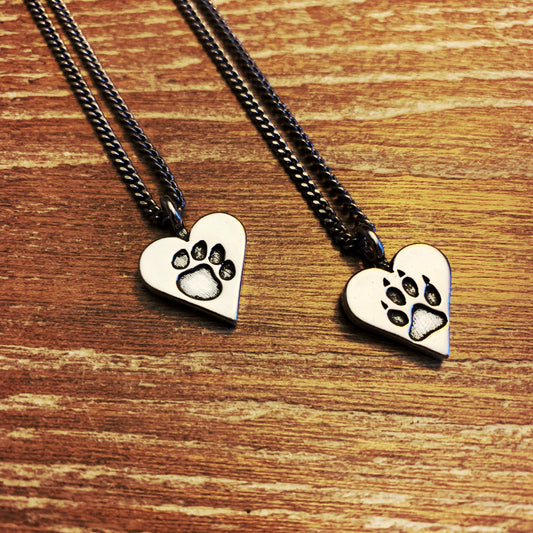 Dog Lover or Cat Lover Necklace - Sterling Silver Choker Charm