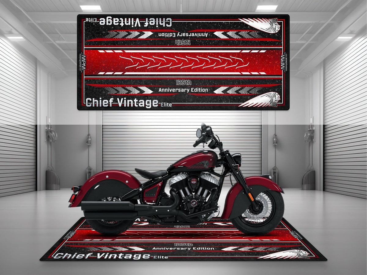 MPM Motorcycle Mat for Indian Chief Vintage 125th Anniversary - U312
