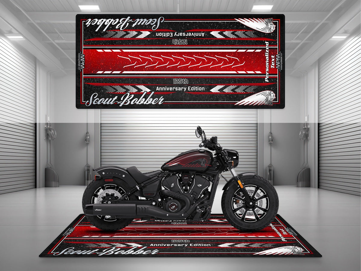 MPM Motorcycle Mat for Indian Scout Bobber Tech Plus 125th Anniversary - U313
