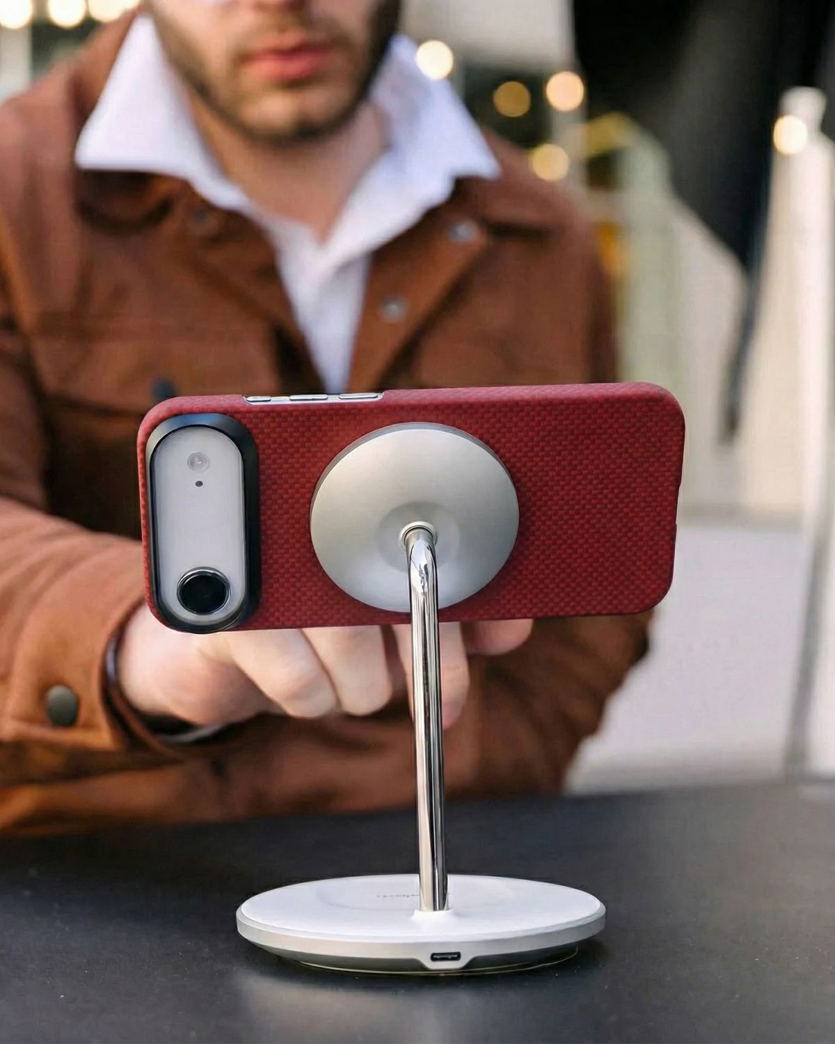 iPhone Air Case - Super Thin | Aramid Fiber | MagSafe - Crimson