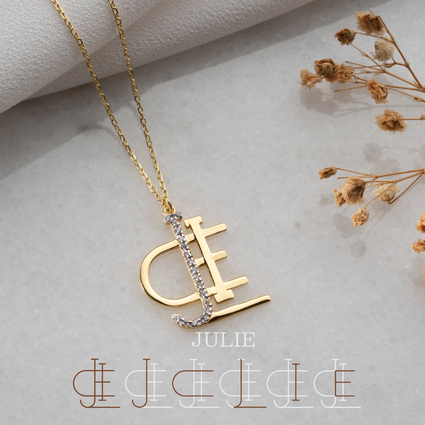 Personalized Name Necklace with Diamond First Letter – A Symbol of Light & Meaning