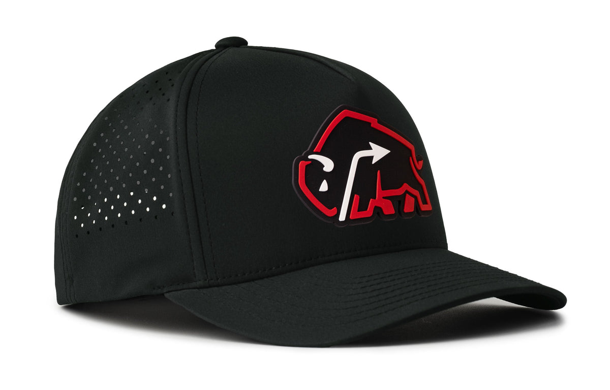 JBR x Haka Red Bison Performance 5-Panel Hat  |  Buffalo Flexfit Snapback