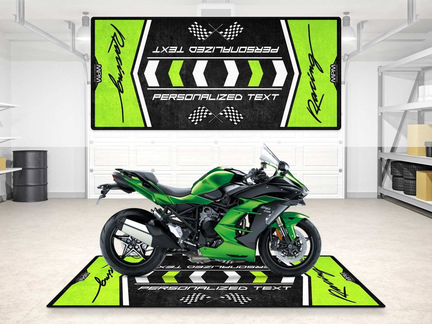 MPM Motorcycle Mat for Kawasaki - MM7135