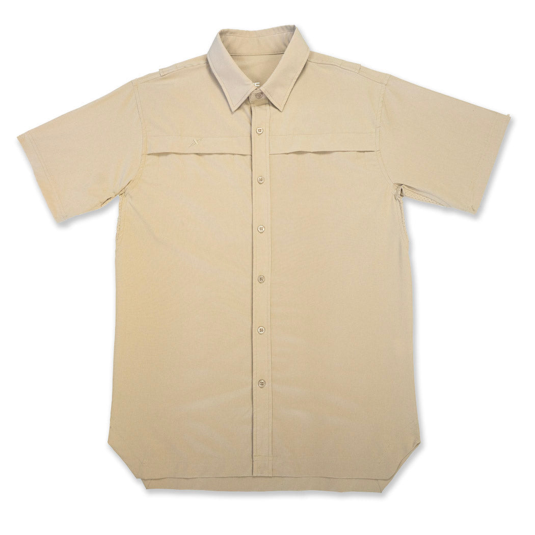 Short Sleeve Solid Lifestyle Button Down w/ REPEL-X