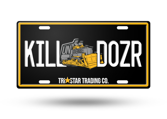 KILLDOZER LICENSE PLATE