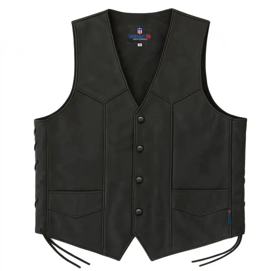 Legendary Club Style Men's Leather Motorcycle Vest