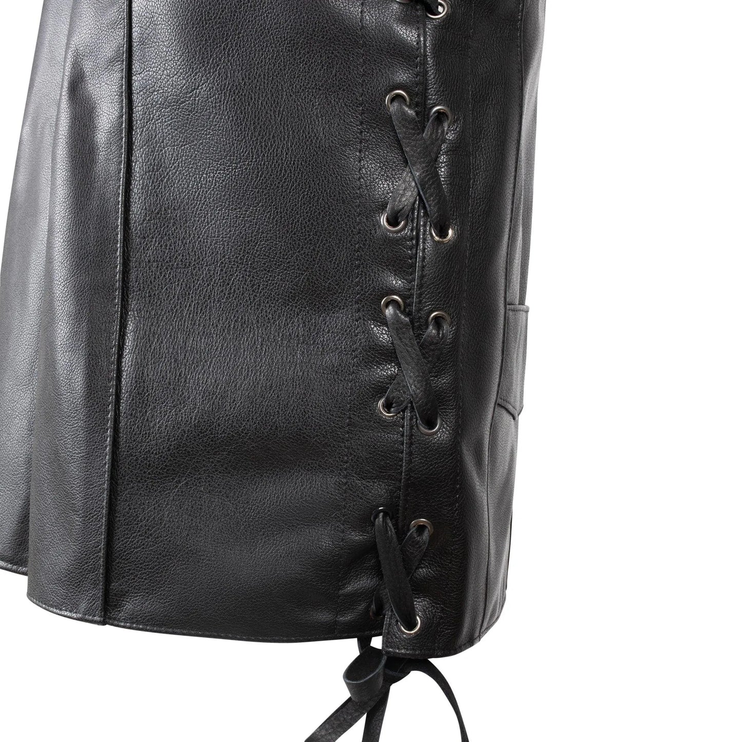 Legendary Dixon Men's Leather Motorcycle Vest