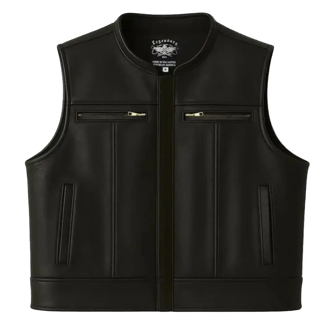 Legendary Lowlife Z Black Leather Club Vest