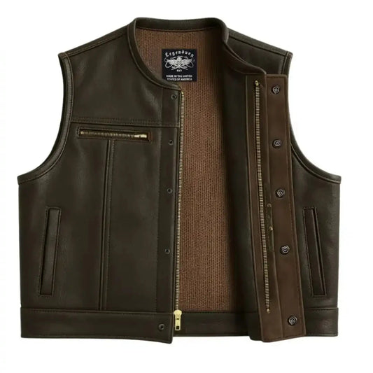 Legendary Lowlife Z Dark Chocolate Leather Vest