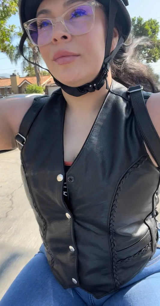 Legendary Women's Braided Leather Vest