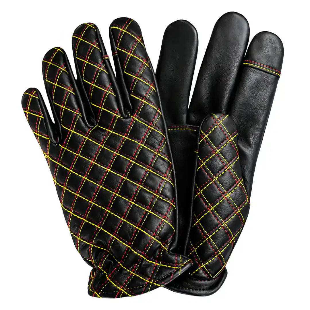 Legendary Double-Diamond Stitched Deerskin Short Wrist Touchscreen Gloves