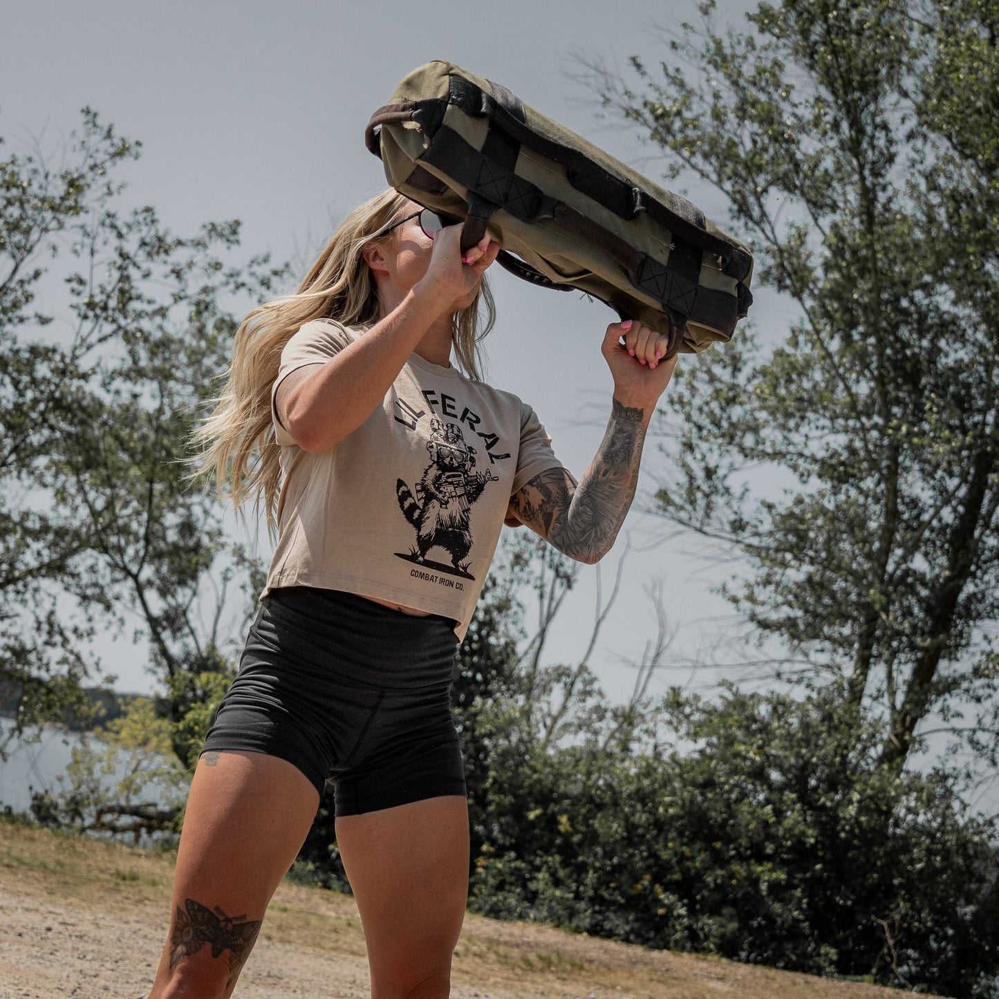 Lil Feral Raccoon Women's Crop T-Shirt