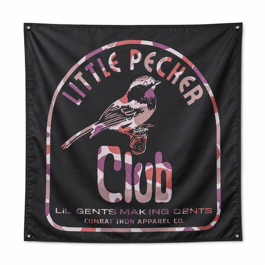 Little Pecker Club 3' X 3' Wall Flag