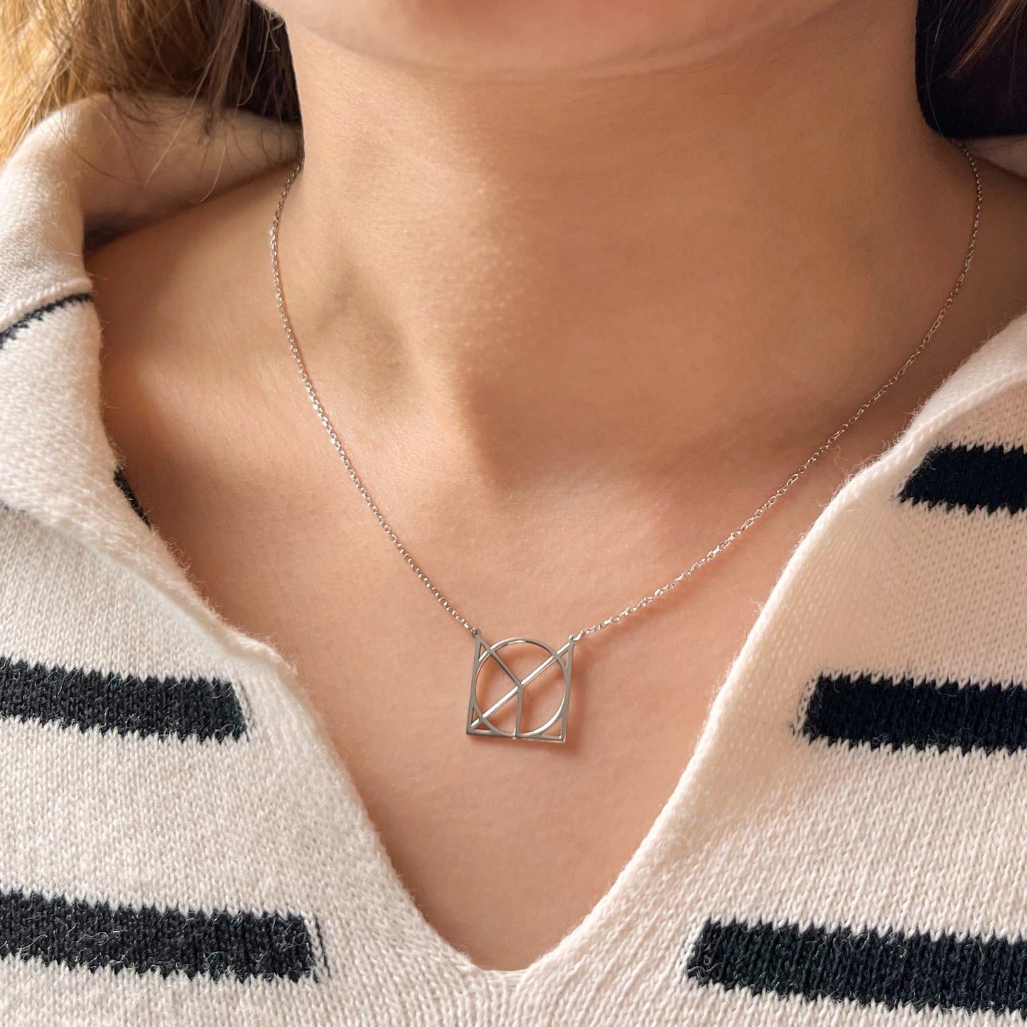 Linda Name Logo Necklace - Gold Color