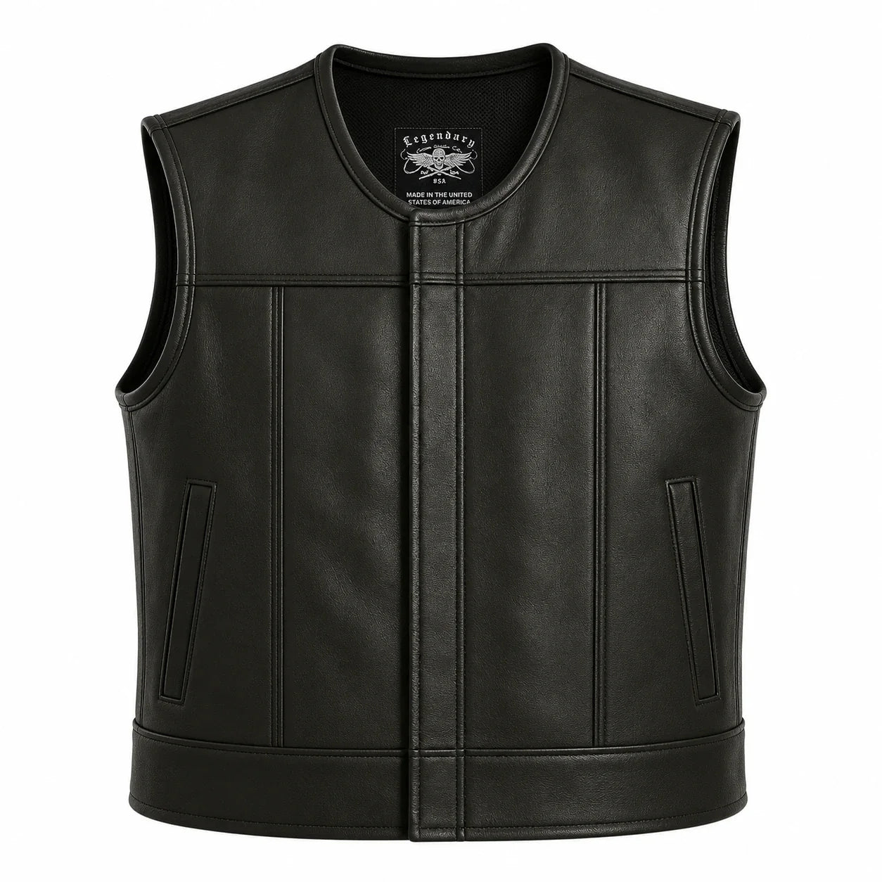 Legendary Lowlife NCP Black Leather Club Vest