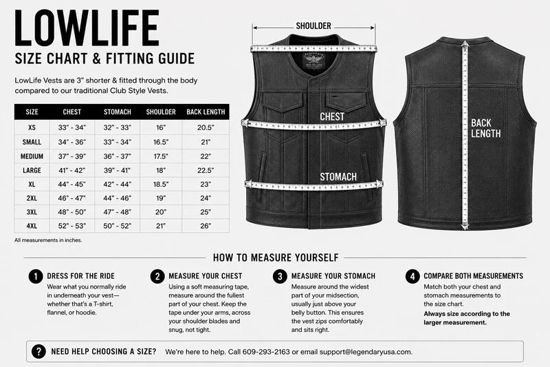 Legendary LowLife NCP Perforated Leather Club Vest