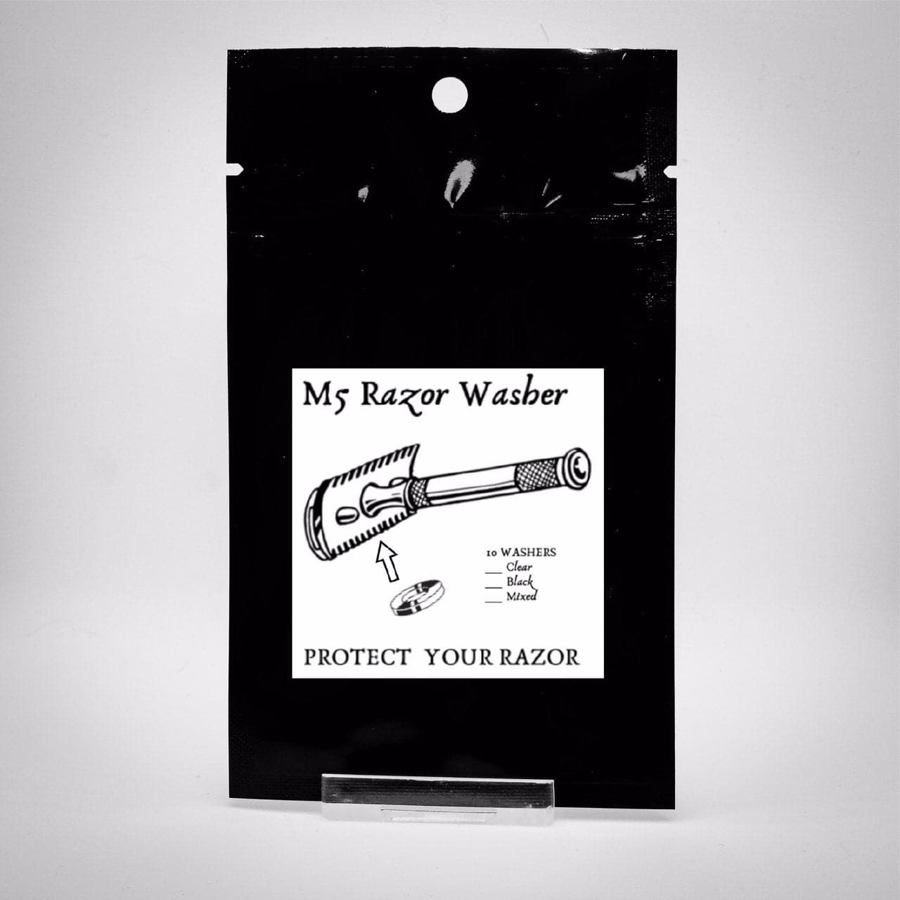 M5 Razor Washers for DE Safety Razor (10 Count, Choose Color)