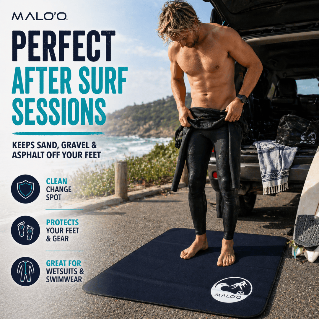 Malo'o Shoreline Changing Mat – Quick-Dry Surf Changing Mat for Beach & Travel