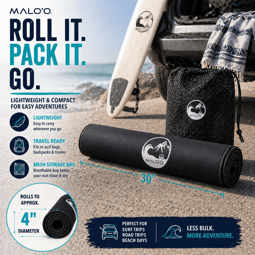 Malo'o Shoreline Changing Mat – Quick-Dry Surf Changing Mat for Beach & Travel