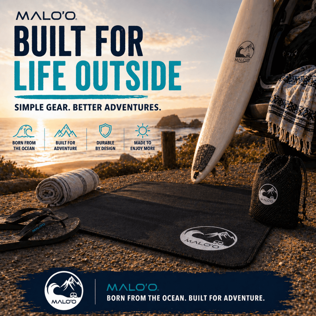 Malo'o Shoreline Changing Mat – Quick-Dry Surf Changing Mat for Beach & Travel