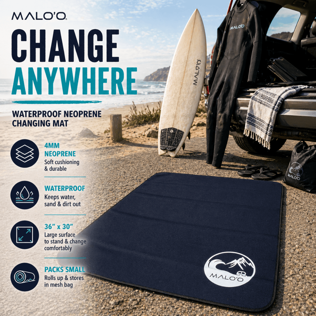 Malo'o Shoreline Changing Mat – Quick-Dry Surf Changing Mat for Beach & Travel