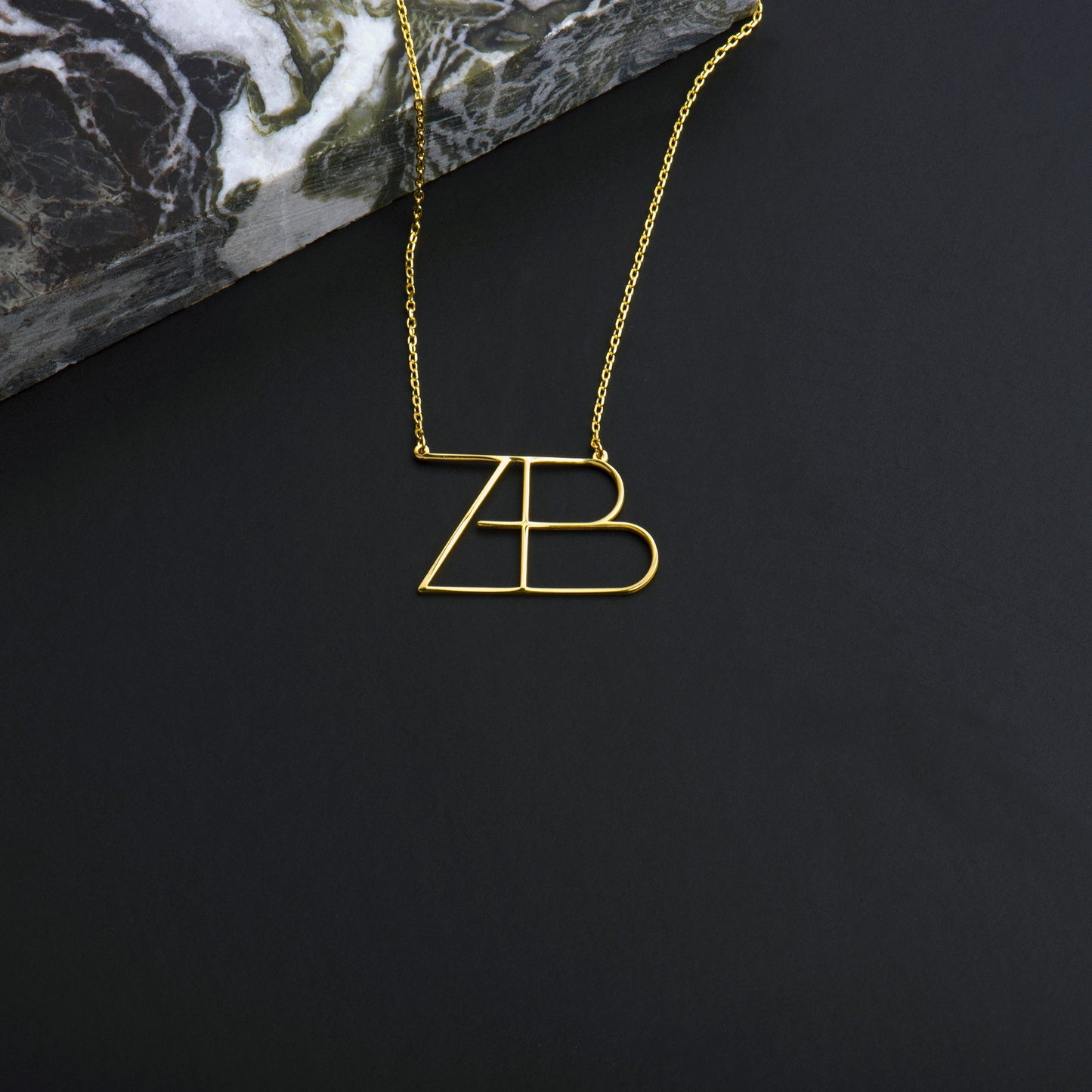 Unique Womens Style Mary Name Logo Necklace - White Gold