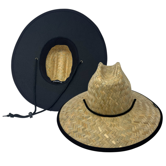 Back in Black Matte Beach Lifeguard Straw Hat
