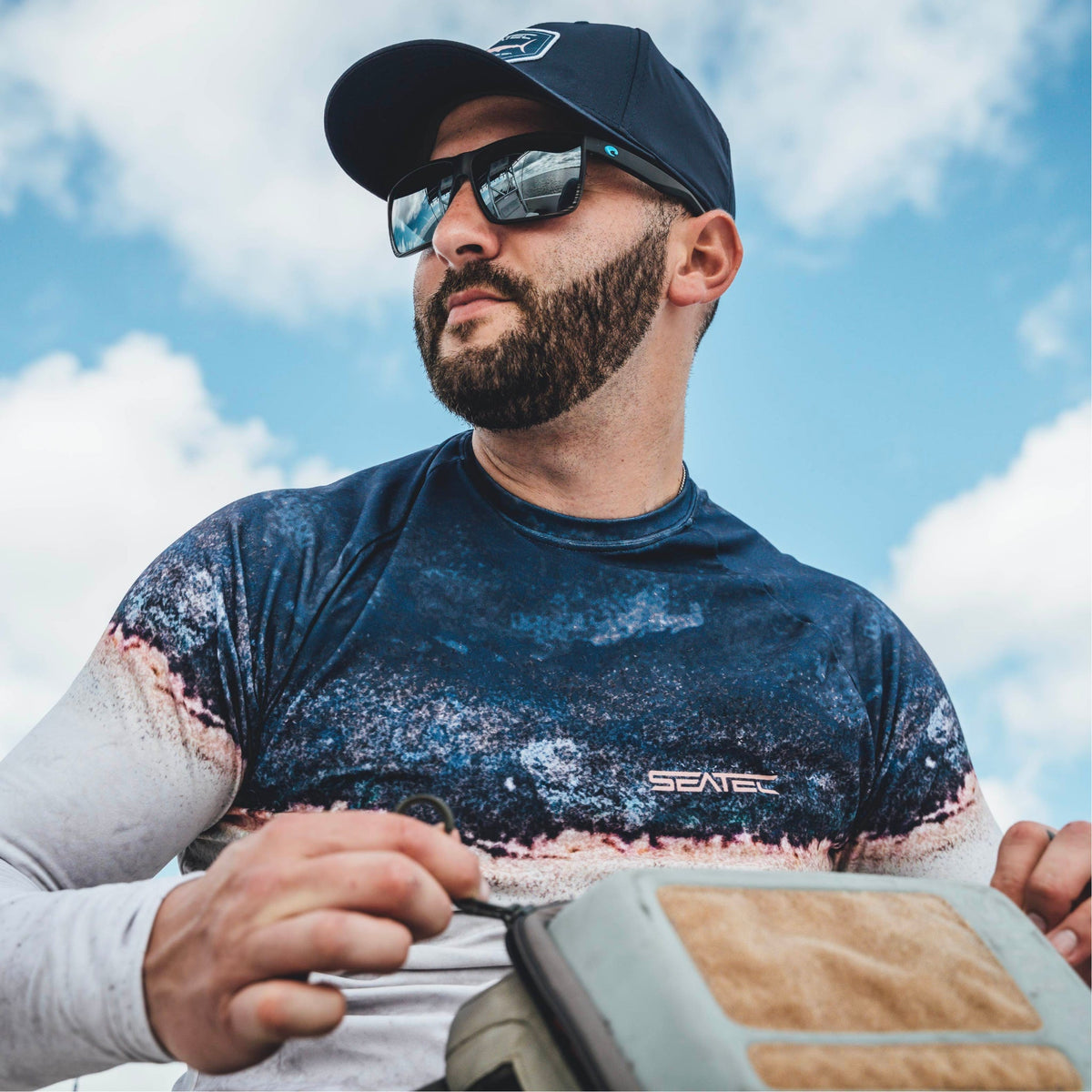 White Marlin Sport Tec Crew Long Sleeve – Men's