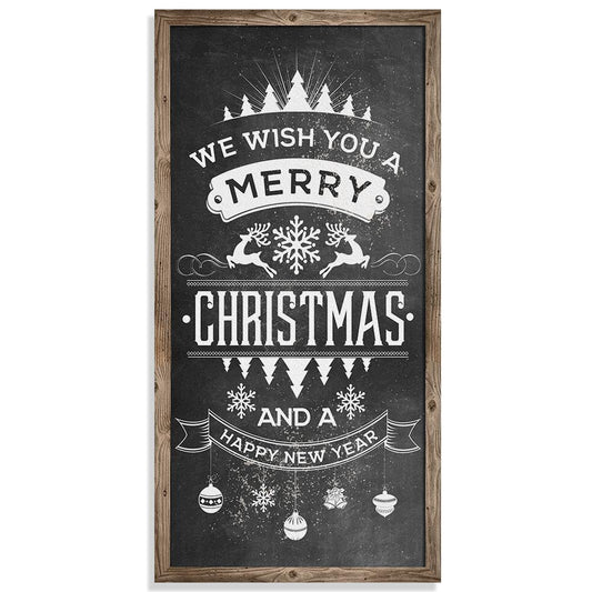 Merry Christmas Happy New Year - Canvas